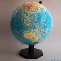 Globe terrestre bleu sur axe incliné Diamètre 36,4 cm