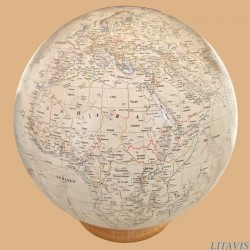 Globe de bureau Litavis S-35 style ancien sur coupelle
