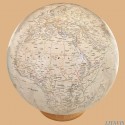 Globe terrestre style ancien sur coupelle, diamètre 36,4 cm